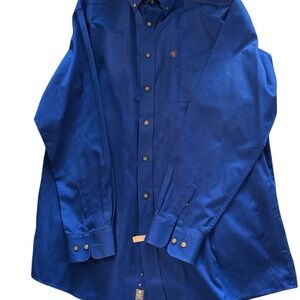Ariat Men's Deep Blue Casual Button Down Shirt